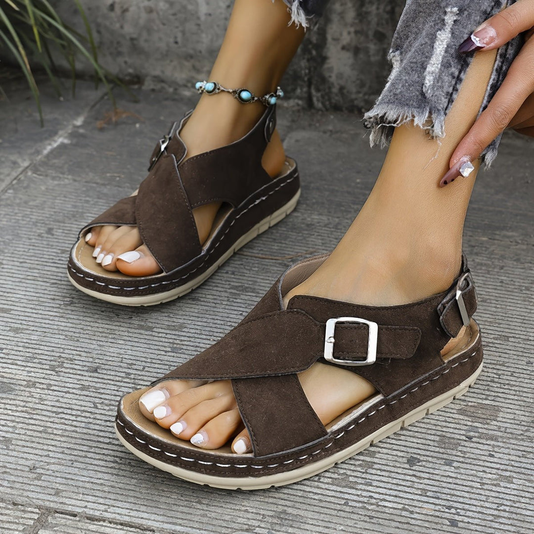 Jasmina | Elegante, Bequeme &amp; Retro-inspirierte Plateausandalen für Damen 7