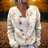 Stephanie | Artistic Floral Cardigan for Women