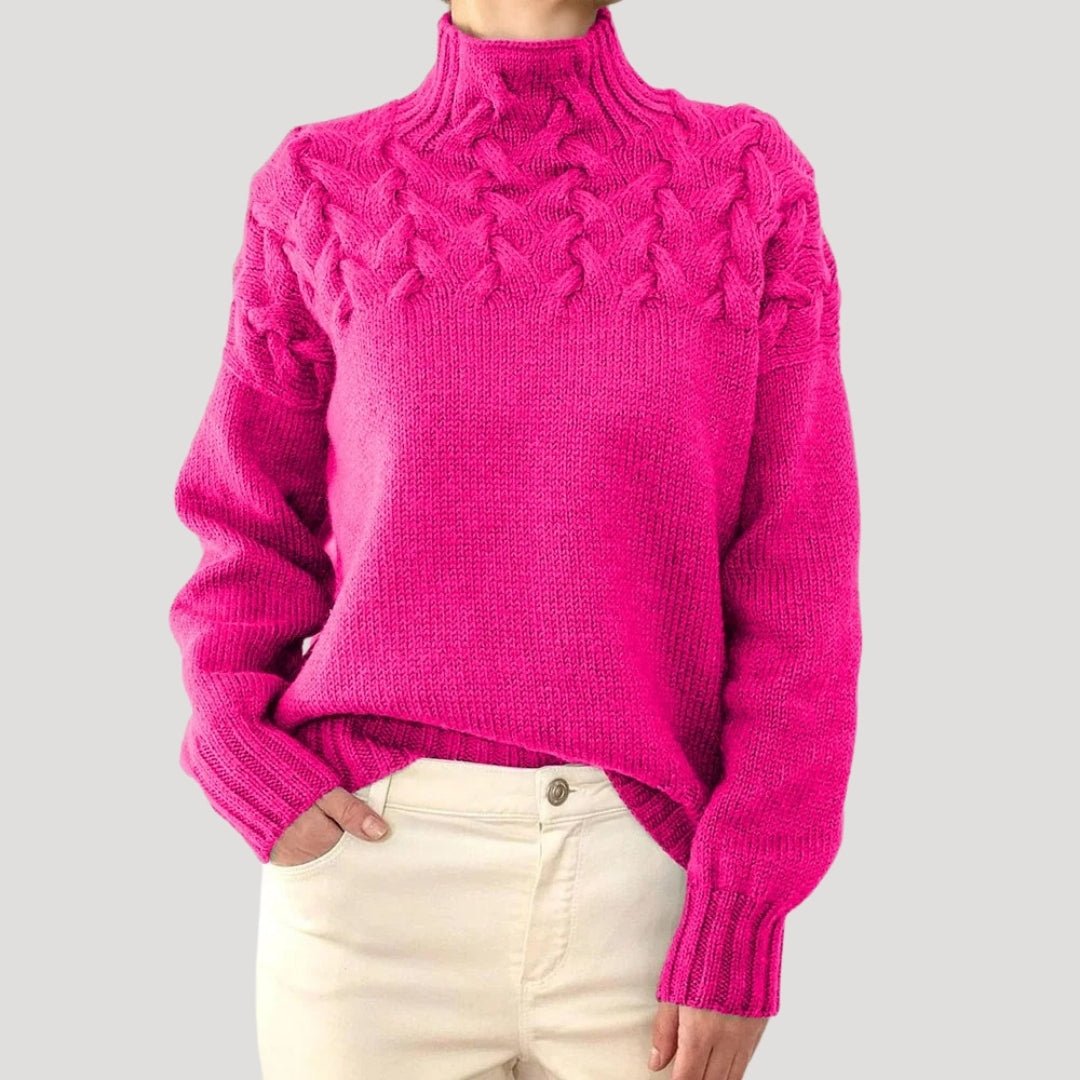 Johanna | Bequemer und warmer Zopfstrick-Rollkragenpullover 4