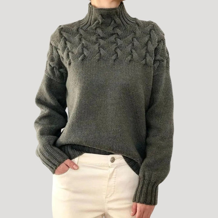 Johanna | Bequemer und warmer Zopfstrick-Rollkragenpullover 6
