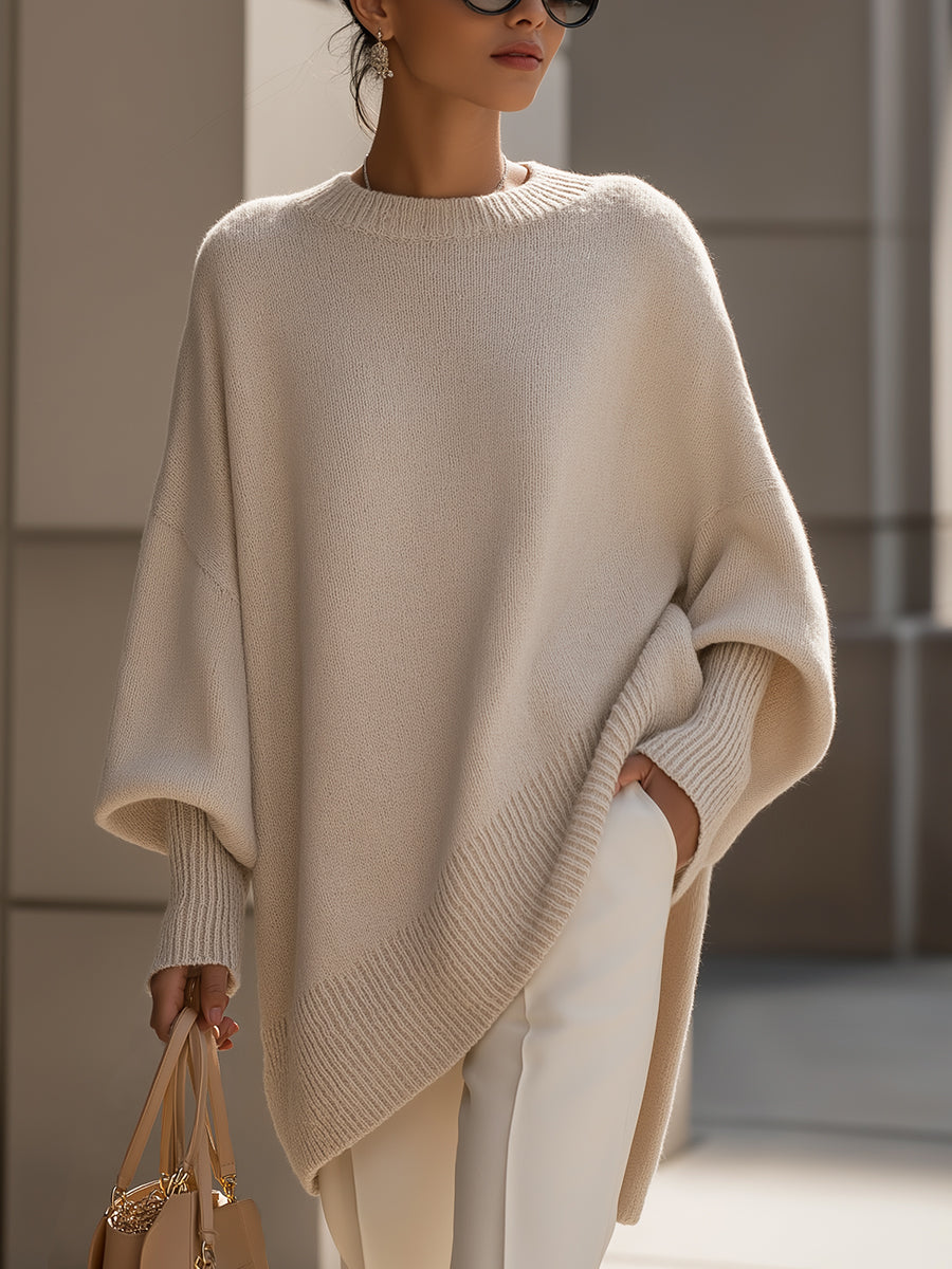 Jovial | Warmer, Eleganter Damenpullover Langarm – Oversize Wollmischung 0