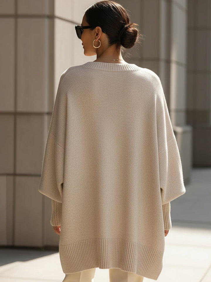 Jovial | Warmer, Eleganter Damenpullover Langarm – Oversize Wollmischung 7