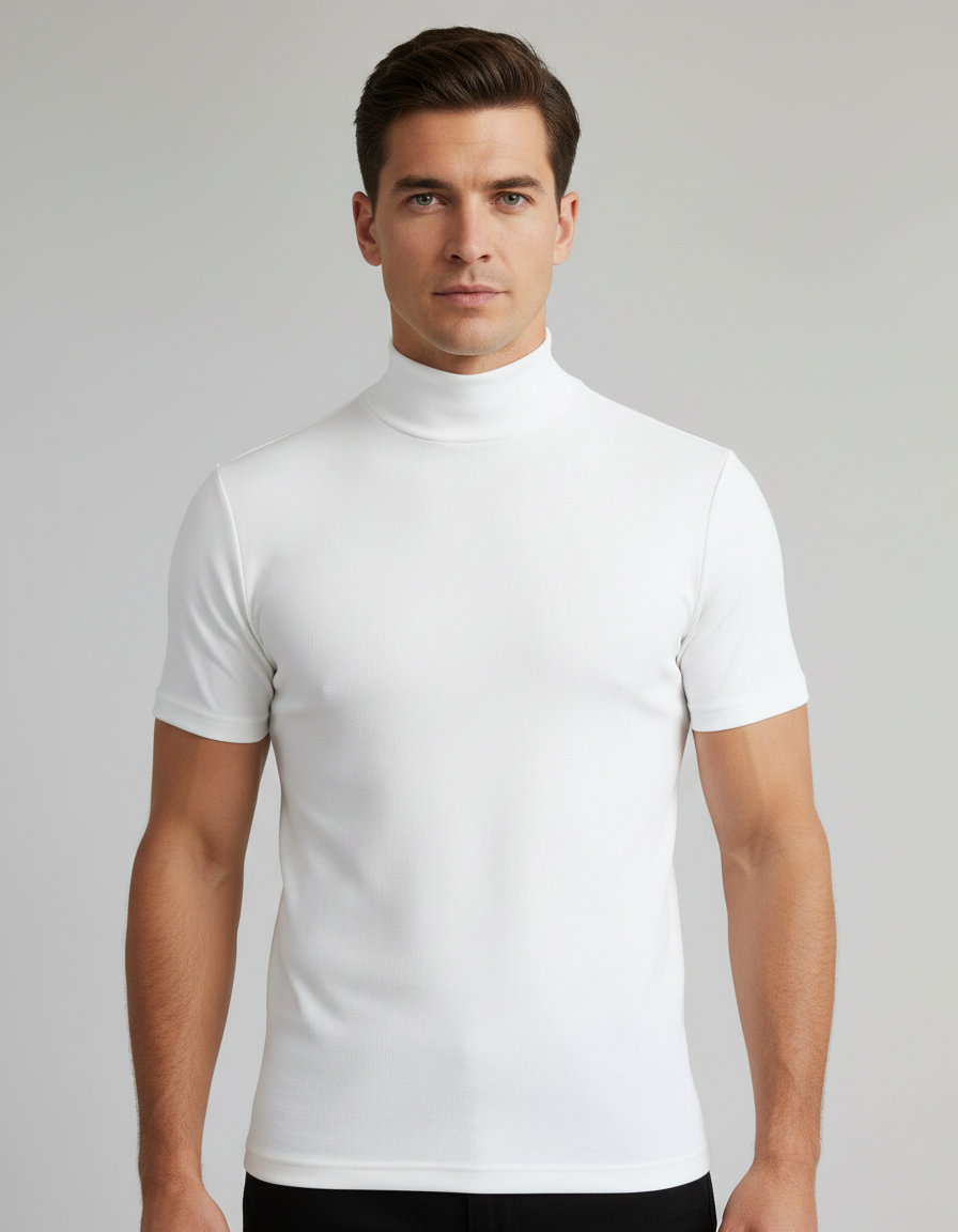 Jovian | Elegantes, Atmungsaktives &amp; Slim-Fit Herren Rollkragen-T-Shirt 0