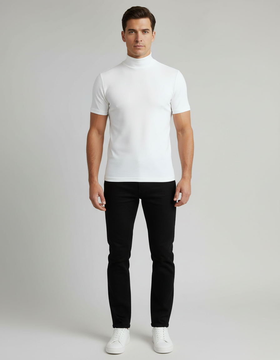 Jovian | Elegantes, Atmungsaktives &amp; Slim-Fit Herren Rollkragen-T-Shirt 1