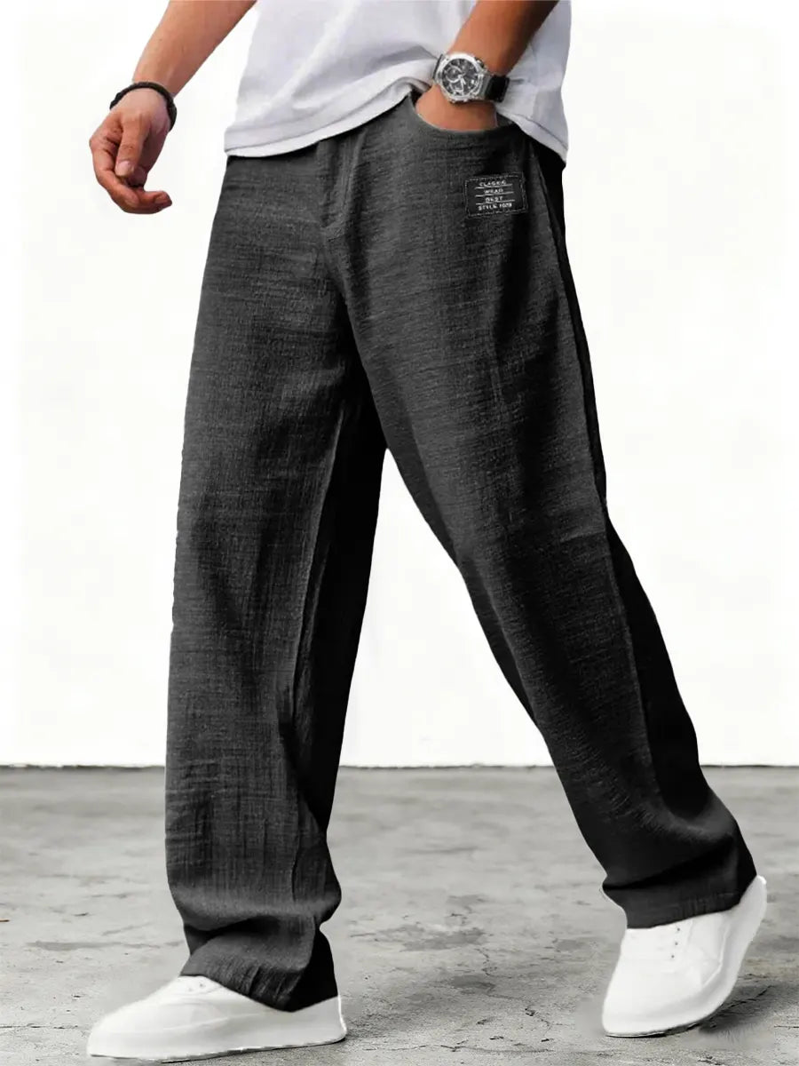 Jovian | Leinenhose Herren Atmungsaktiv Relaxed Fit Sommer Stil 3