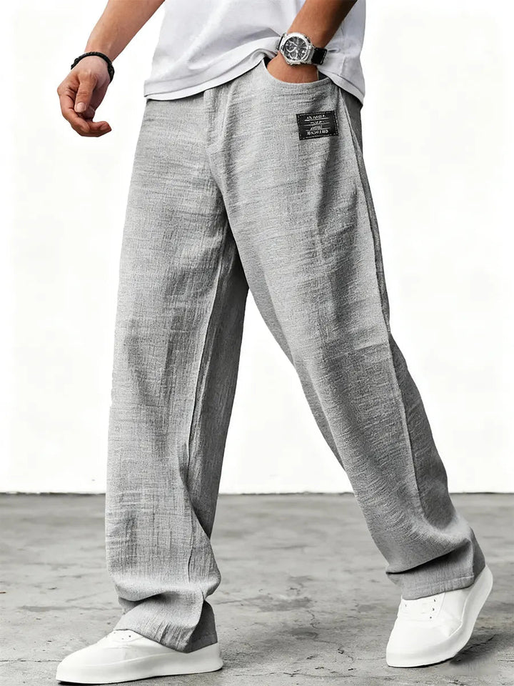 Jovian | Leinenhose Herren Atmungsaktiv Relaxed Fit Sommer Stil 4