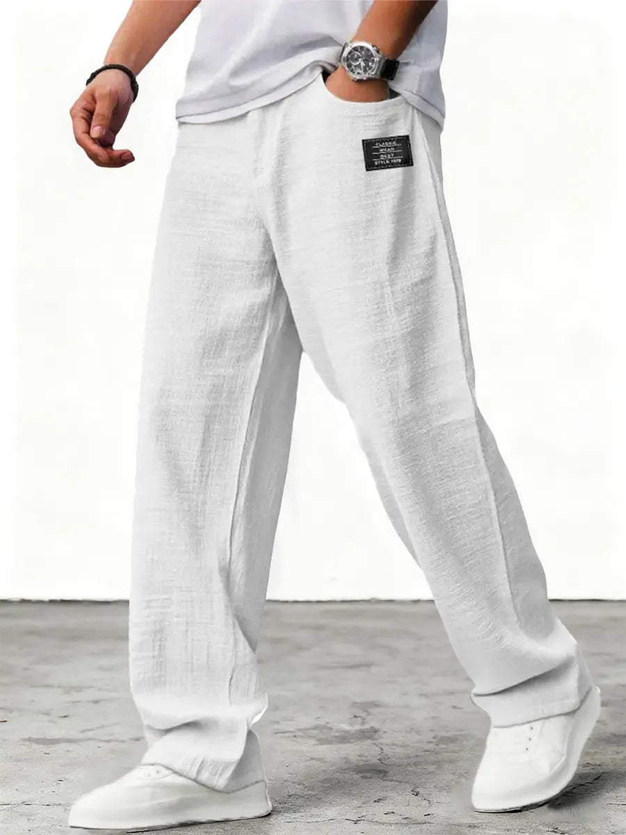 Jovian | Leinenhose Herren Atmungsaktiv Relaxed Fit Sommer Stil 6