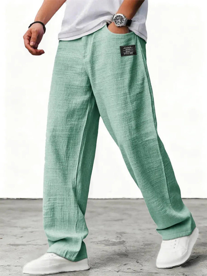 Jovian | Leinenhose Herren Atmungsaktiv Relaxed Fit Sommer Stil 8
