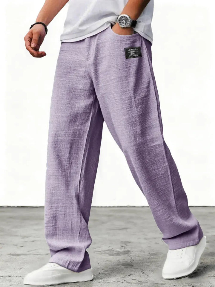 Jovita | Elegante & Atmungsaktive Weiße Leinenhose Damen mit Weitem Bein 2