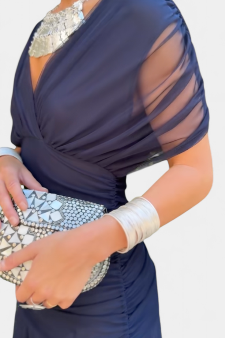 Jovita | Elegantes Maxikleid für Festliche Anlässe – Kunstvoller Blumendruck & Fließende Maxilänge 9
