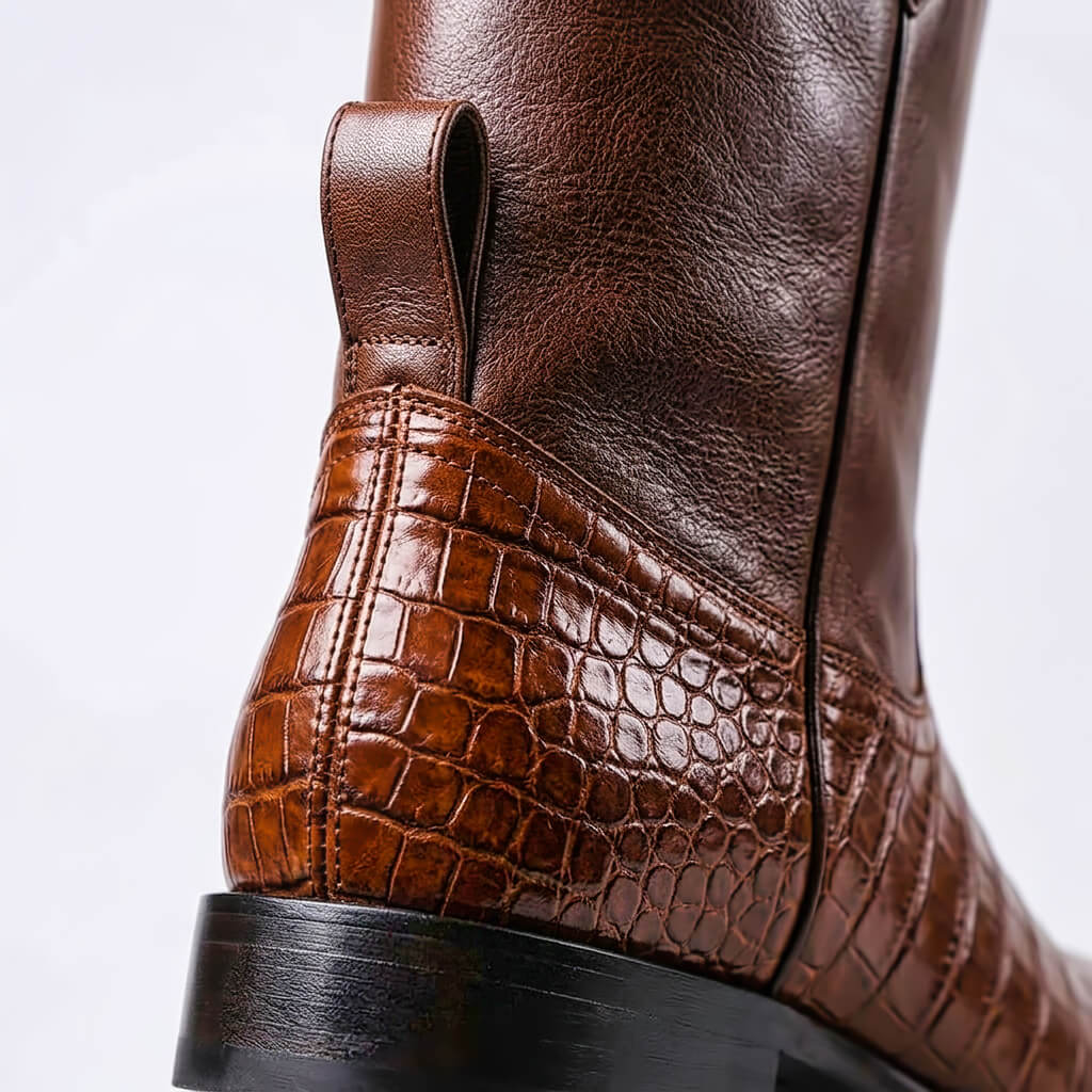 Julia | Bequeme und Vintage strukturiertem Leder Stiefel 2