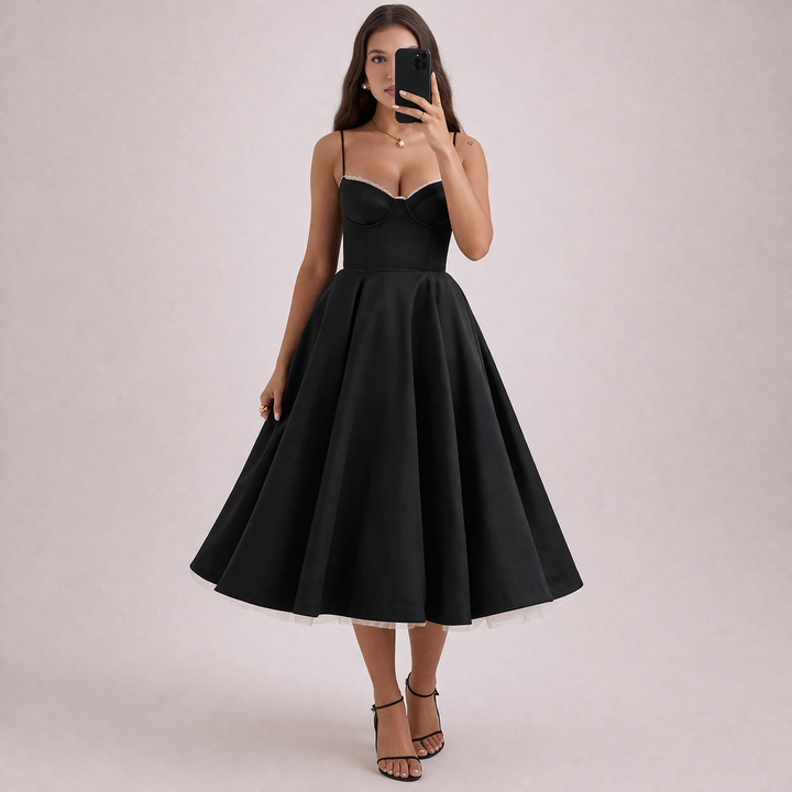 Julia | Preiswertes und fließendes Midikleid 4