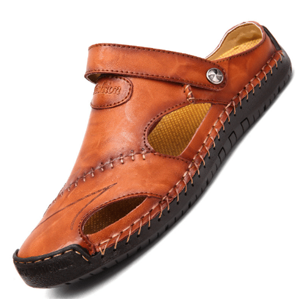Julian | Hochwertige orthopädische Ledersandalen Zehenpartie 5
