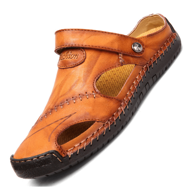 Julian | Hochwertige orthopädische Ledersandalen Zehenpartie 7