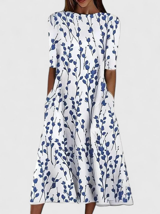 Karelieth | Elegant, Bequem & Zeitloses Midikleid Sommer für Jeden Anlass 0