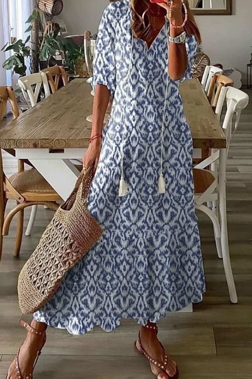 Karolin | Elegantes Maxikleid mit romantischem 6