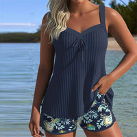 Leonie | Gestreifter Tankini mit figurbetonter Passform für den Sommer