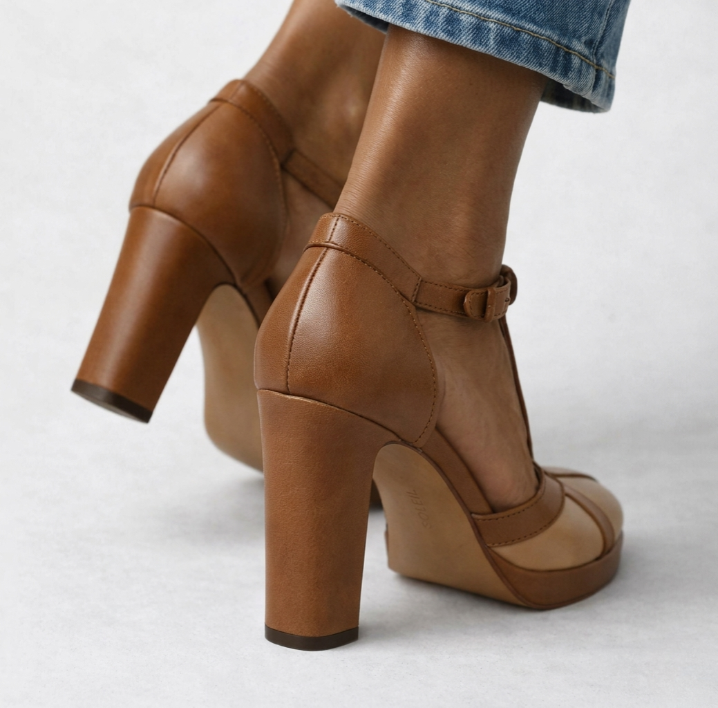 Kira | Bequeme, Elegante & Zeitlose Damen Pumps in Schwarz und Beige 3
