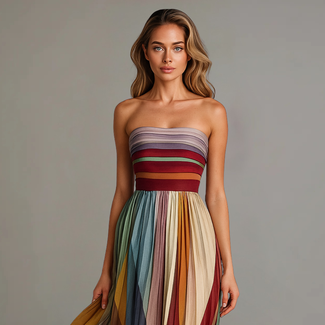 Kira | Luftiges, Elegantes Damen Maxikleid – Farbintensiv für Festliche Anlässe 1