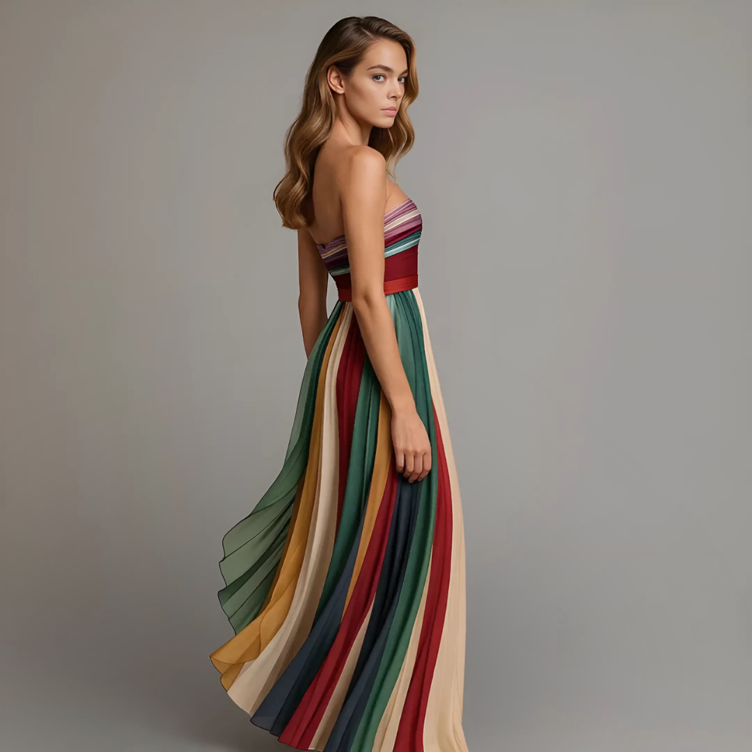 Kira | Luftiges, Elegantes Damen Maxikleid – Farbintensiv für Festliche Anlässe 2