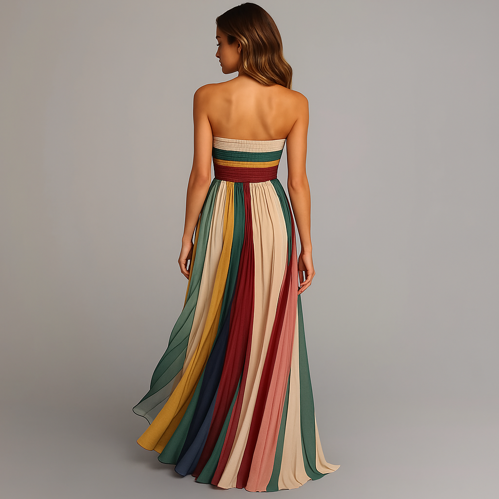 Kira | Luftiges, Elegantes Damen Maxikleid – Farbintensiv für Festliche Anlässe 3