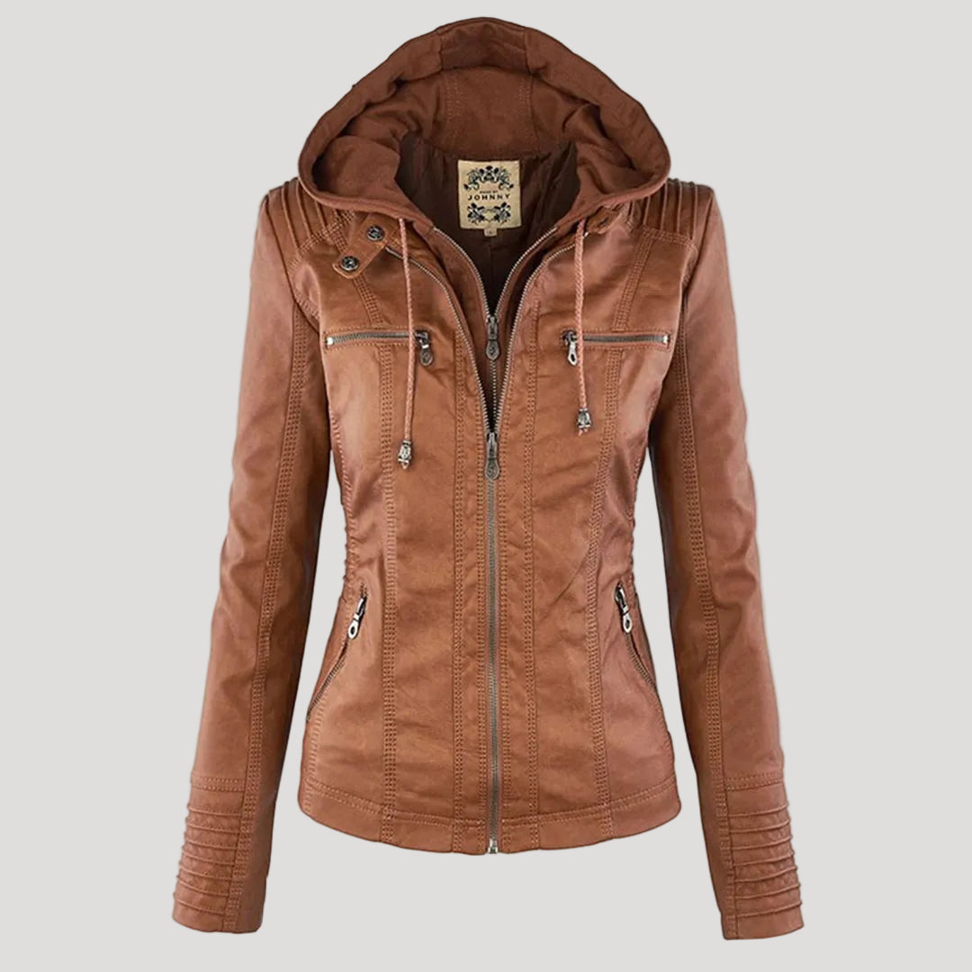 Lara | Wetterfeste, Stilvolle Damenjacke mit Abnehmbarer Kapuze 10