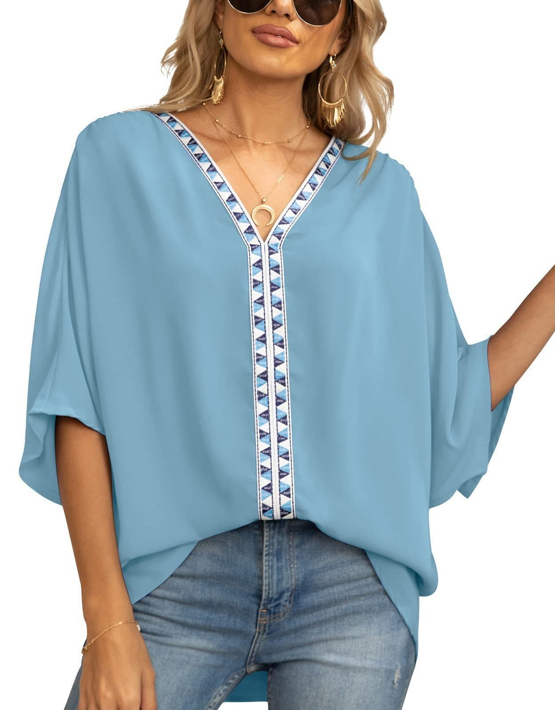 Laura | Stilvolle und atmungsaktive geometrischem Muster Tunika Top 6