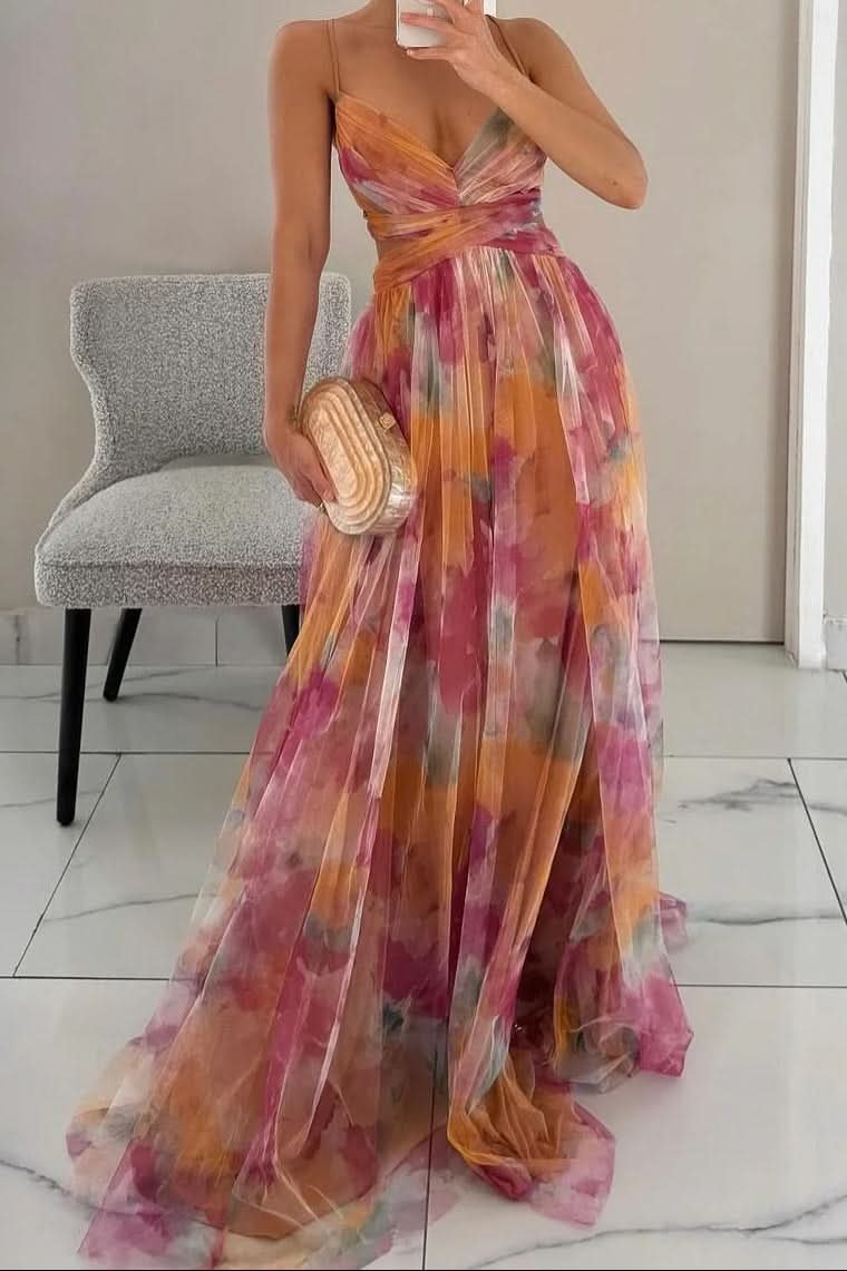 Lea | Romantisches Tüllkleid mit Blumenmuster 0