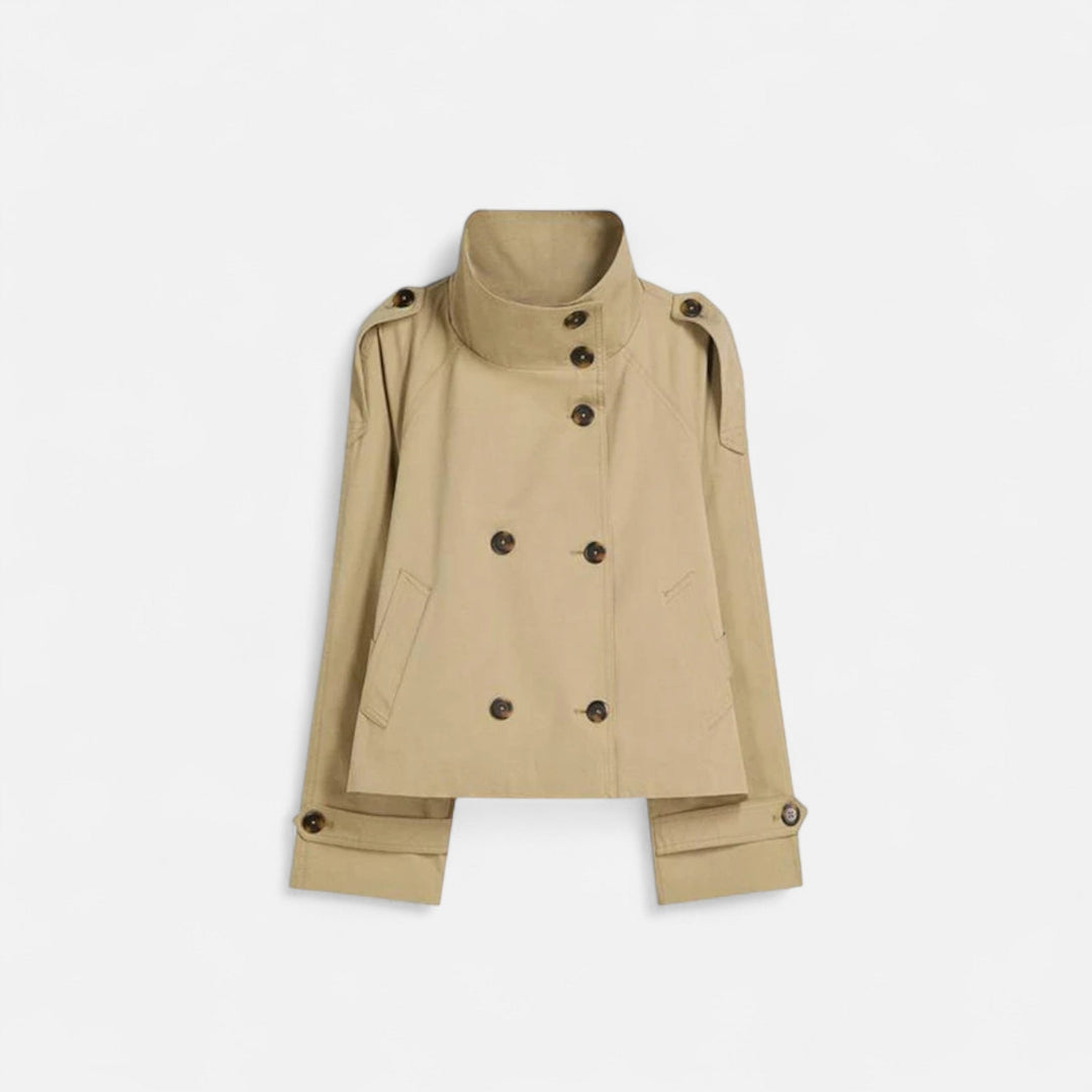 Lena | Eleganter und zeitloser kurzer Damen-Trenchcoat 0