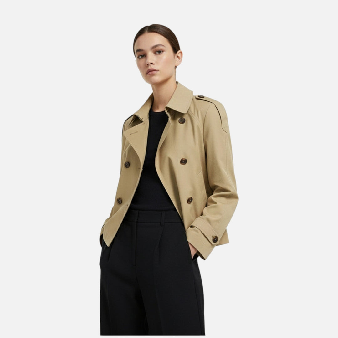 Lena | Eleganter und zeitloser kurzer Damen-Trenchcoat 1