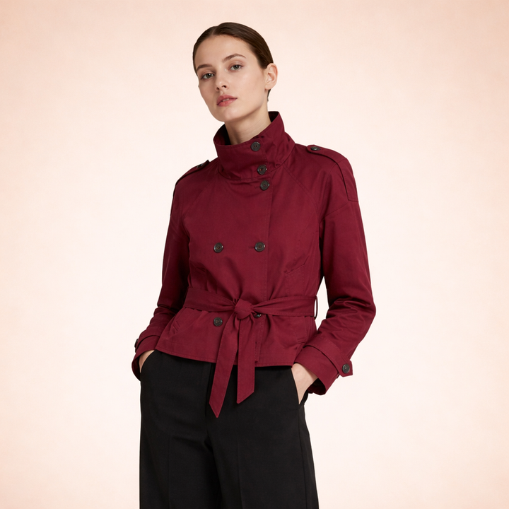 Lena | Eleganter und zeitloser kurzer Damen-Trenchcoat 5