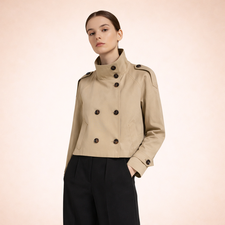 Lena | Eleganter und zeitloser kurzer Damen-Trenchcoat 6