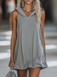 Lotte | Sporty Sleeveless Hooded Mini Dress for Everyday Wear