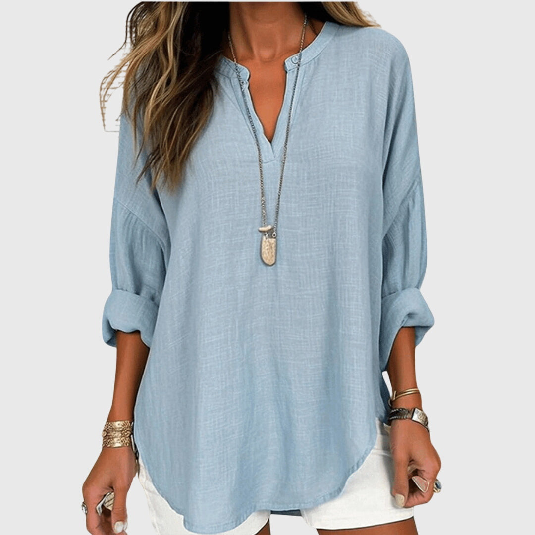 Lina | Atmungsaktives & Elegantes Strandshirt Damen – Fließendes Design für Stilvolle Tage 0
