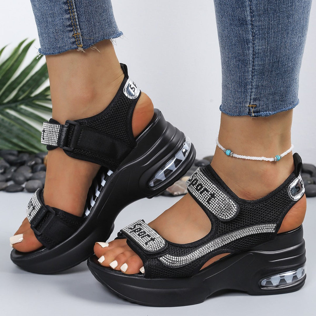 Lina | Bequeme, Atmungsaktive &amp; Elegante Damen Sandalen mit Keilabsatz 1