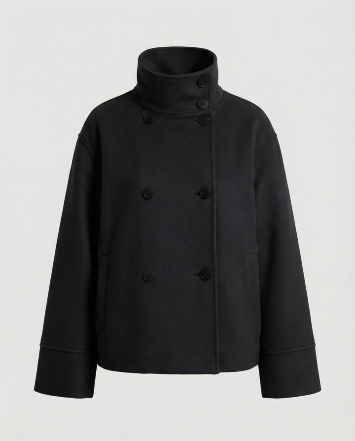 Lina | Elegante, Hochkragen &amp; Zweireihige Damen Kurzjacke 6