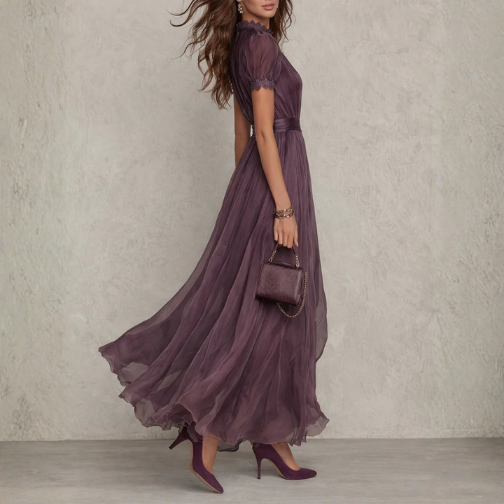 Lina | Maxikleid Festlich Sommer Fließende Silhouette Elegante Passform 2