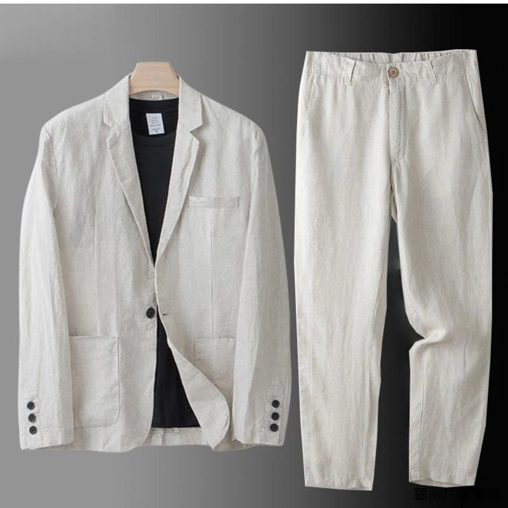 Lino | Elegantes Premium-Leinen Herren Set mit Tailored Fit 0