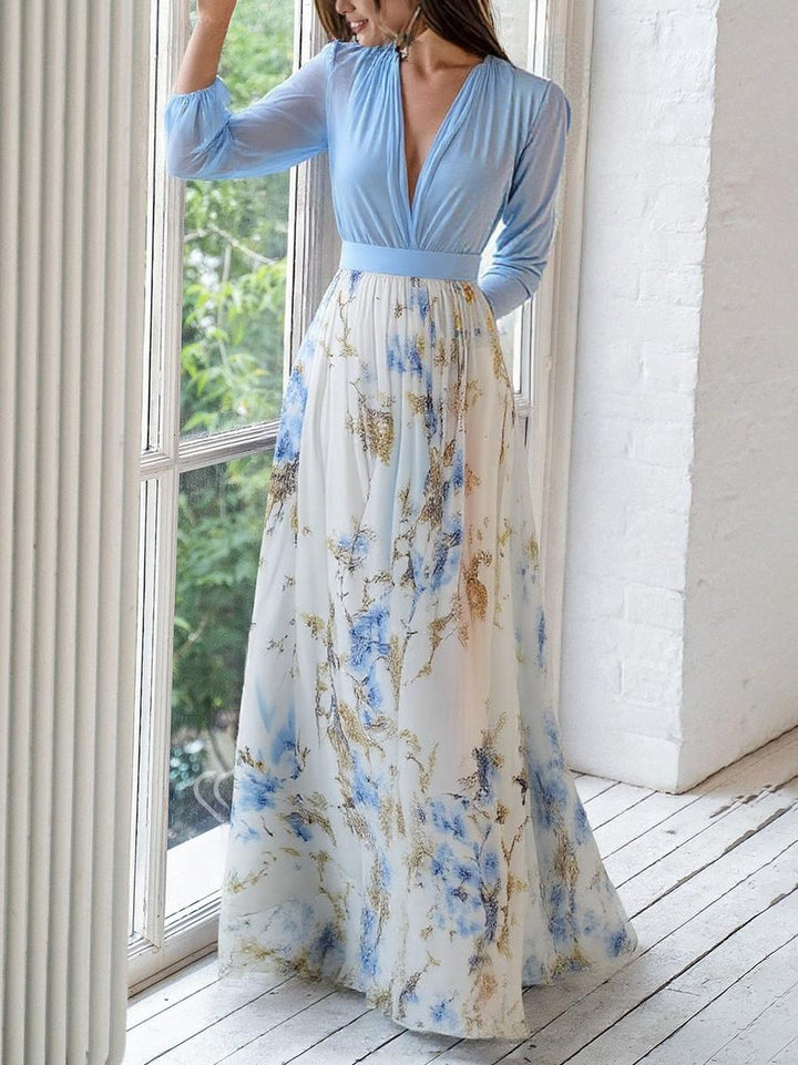 LioraBelle | Elegantes Blumendruck Maxikleid für Festliche Anlässe 2