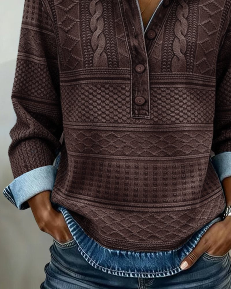 Liora | Bequemer, Atmungsaktiver & Eleganter Pullover Damen mit Zopfmuster 8