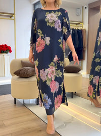 Christin | Elegantes Maxikleid mit floralem Print