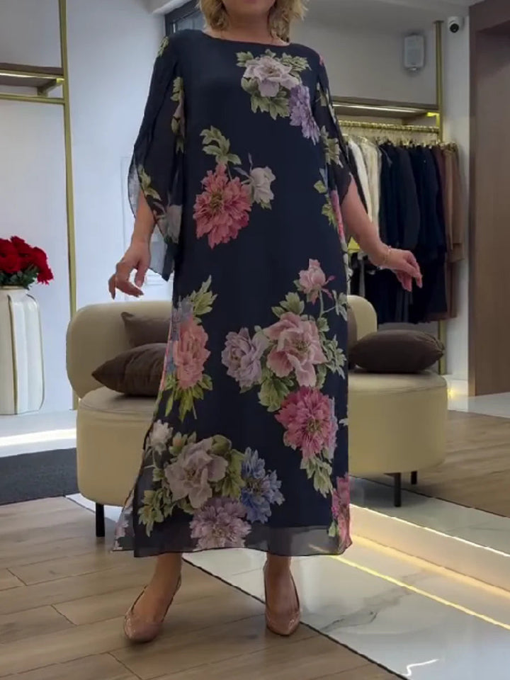 Liora | Elegantes Blumendruck Maxikleid aus Chiffon 2