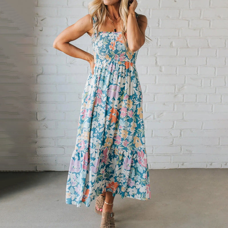 Liora | Elegantes Blumendruck Sommerkleid mit Verstellbaren Trägern 0
