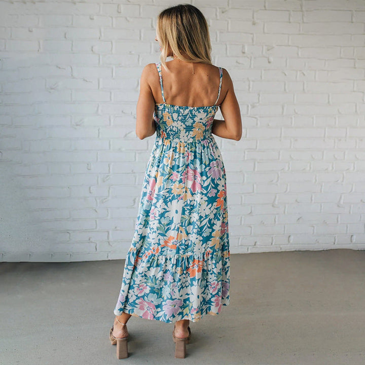 Liora | Elegantes Blumendruck Sommerkleid mit Verstellbaren Trägern 2