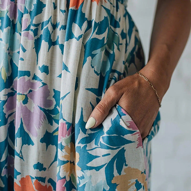 Liora | Elegantes Blumendruck Sommerkleid mit Verstellbaren Trägern 6