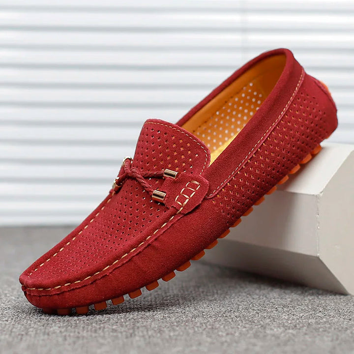 Lioran | Herren-Slipper aus perforiertem Leder 11