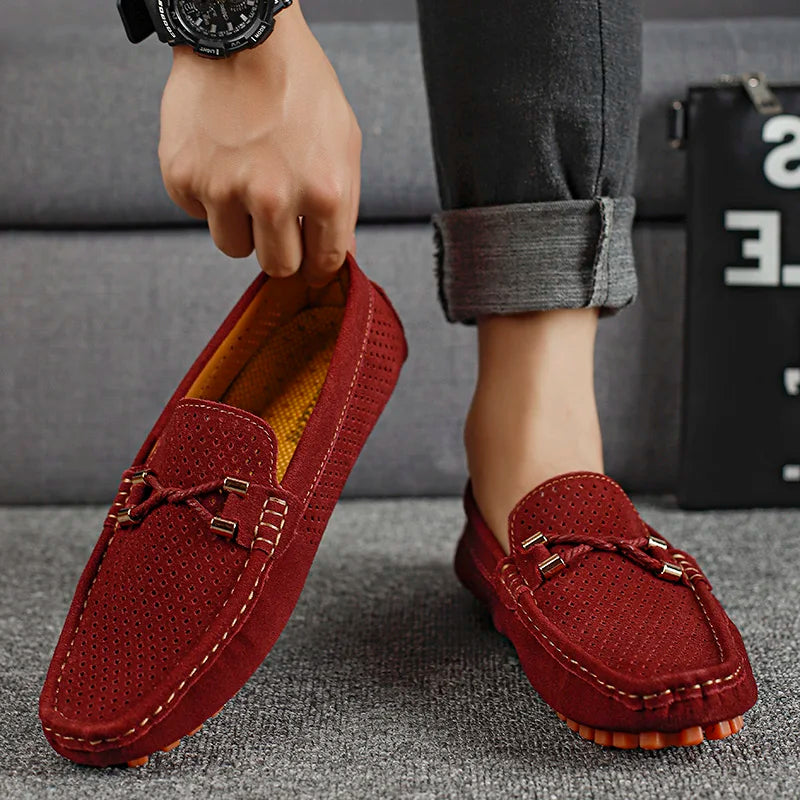 Lioran | Herren-Slipper aus perforiertem Leder 2