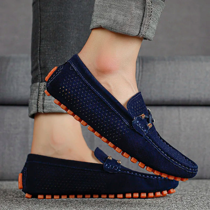 Lioran | Herren-Slipper aus perforiertem Leder 3