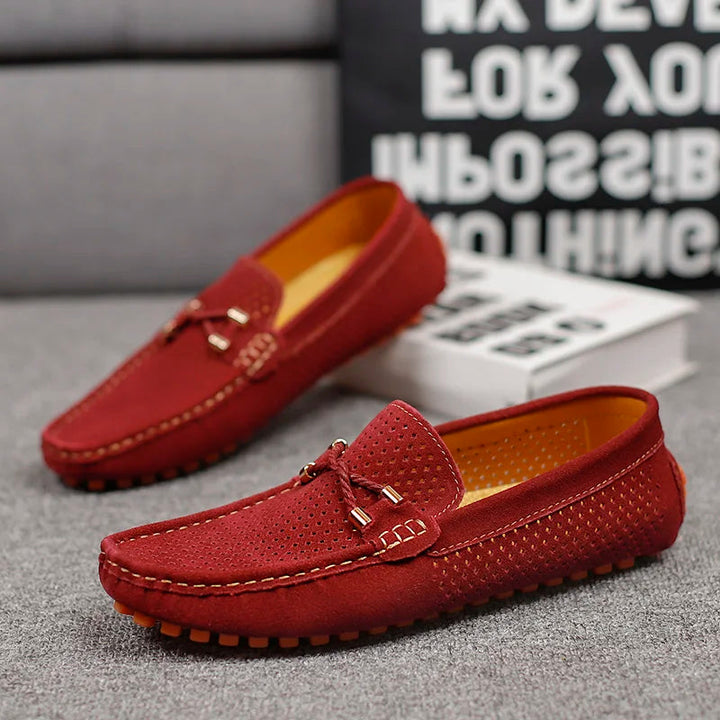 Lioran | Herren-Slipper aus perforiertem Leder 5