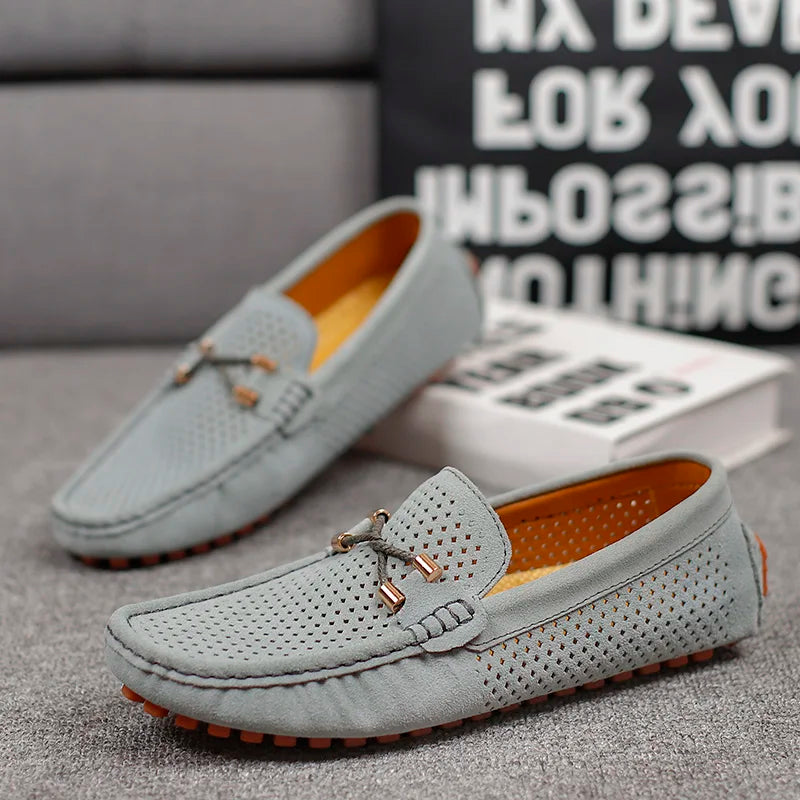 Lioran | Herren-Slipper aus perforiertem Leder 6